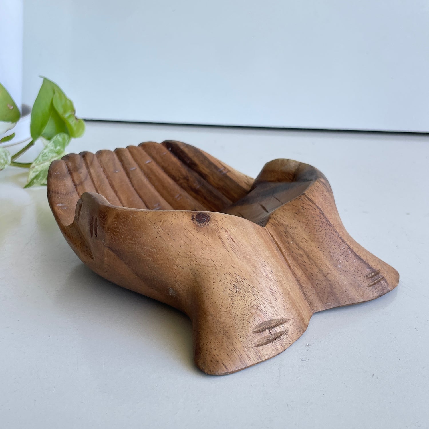 Wooden Double Hands Bowl