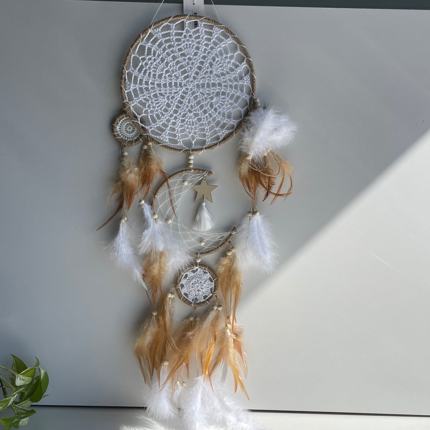 Natural Star Dreamcatcher 3 Rings 20cm
