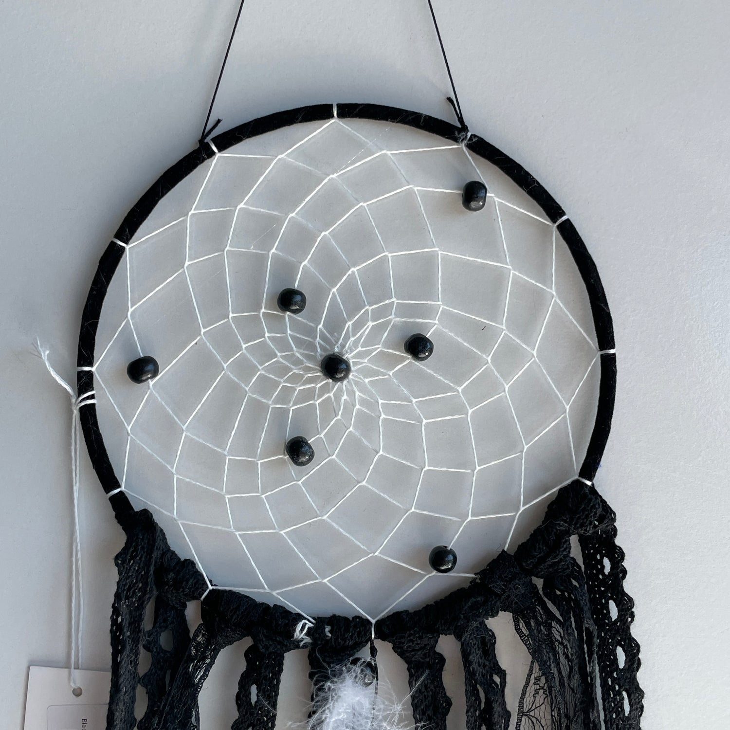 Black Ribbon Dreamcatcher 15cm