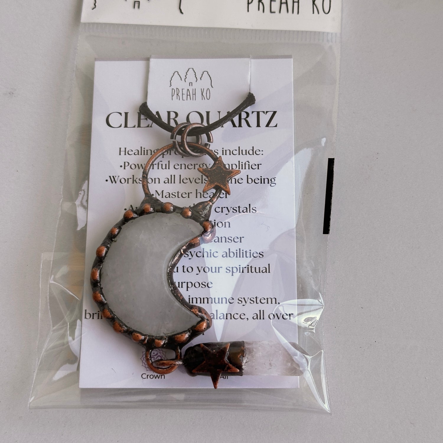 Bronze Moon Crystal Necklace