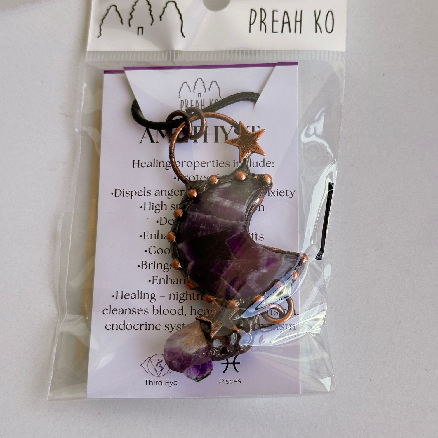 Bronze Moon Crystal Necklace