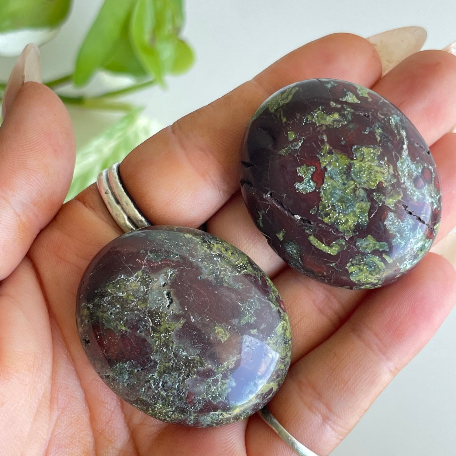 Dragon Blood Jasper Palmstone Sml