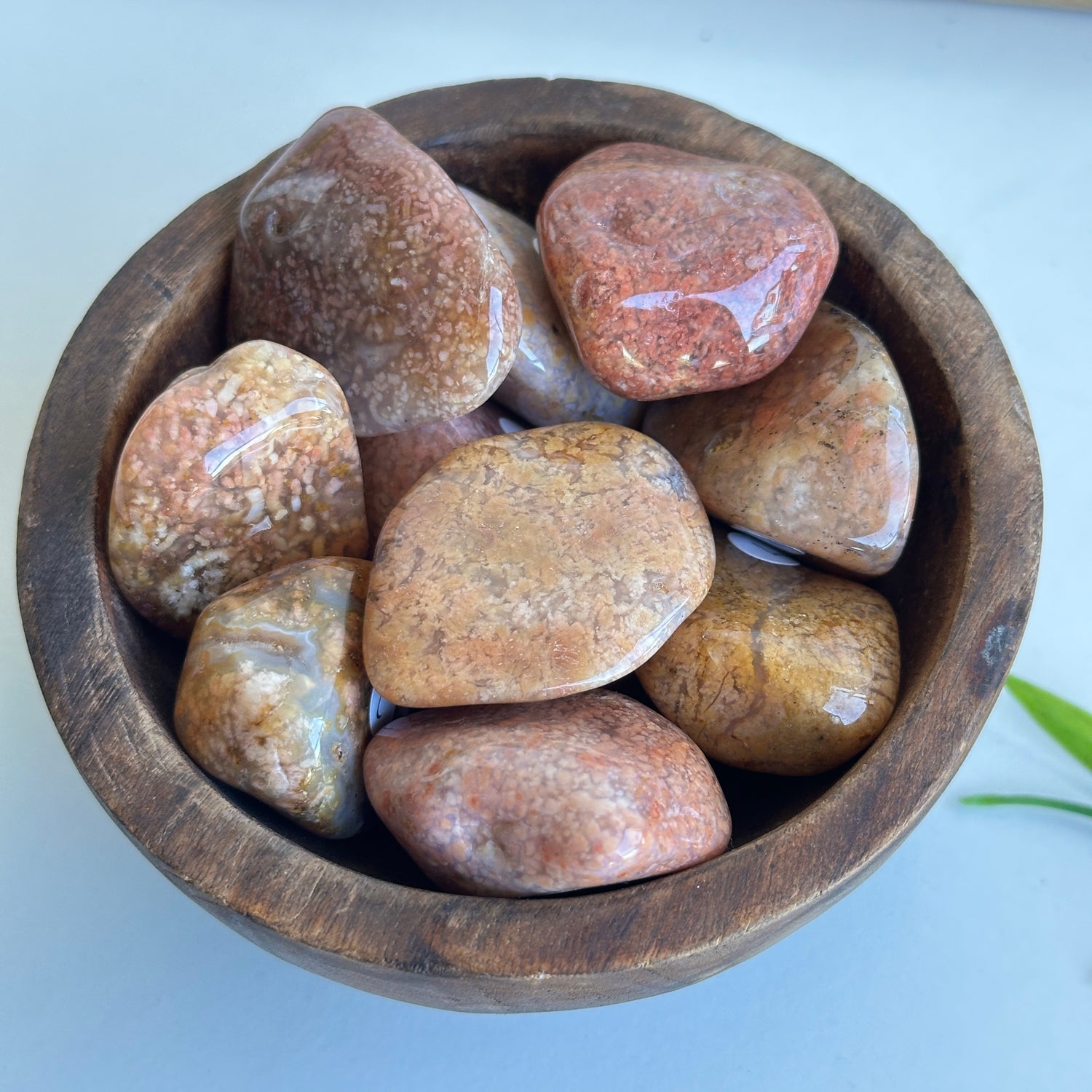 Pink Moss Agate Tumble Lge