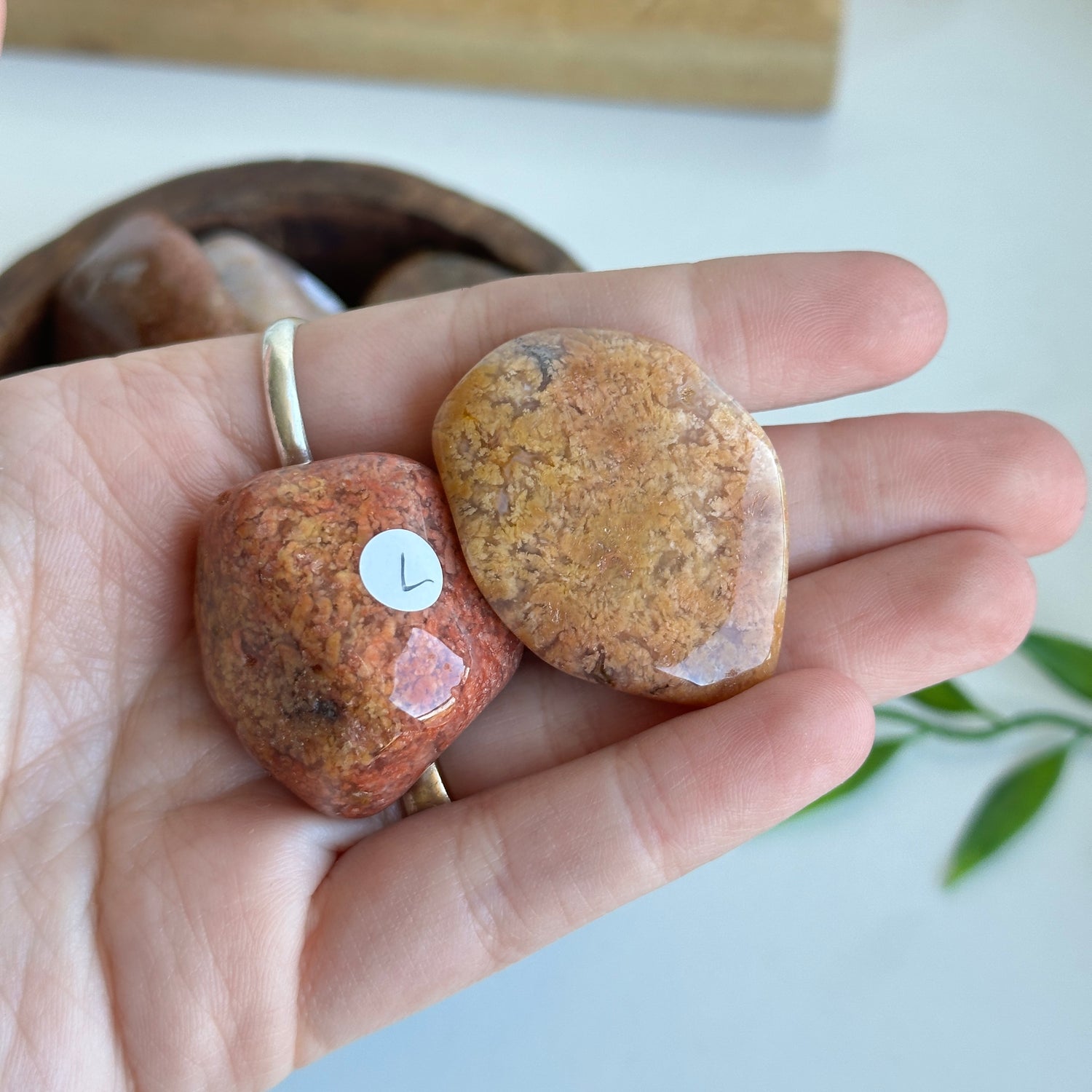 Pink Moss Agate Tumble Lge