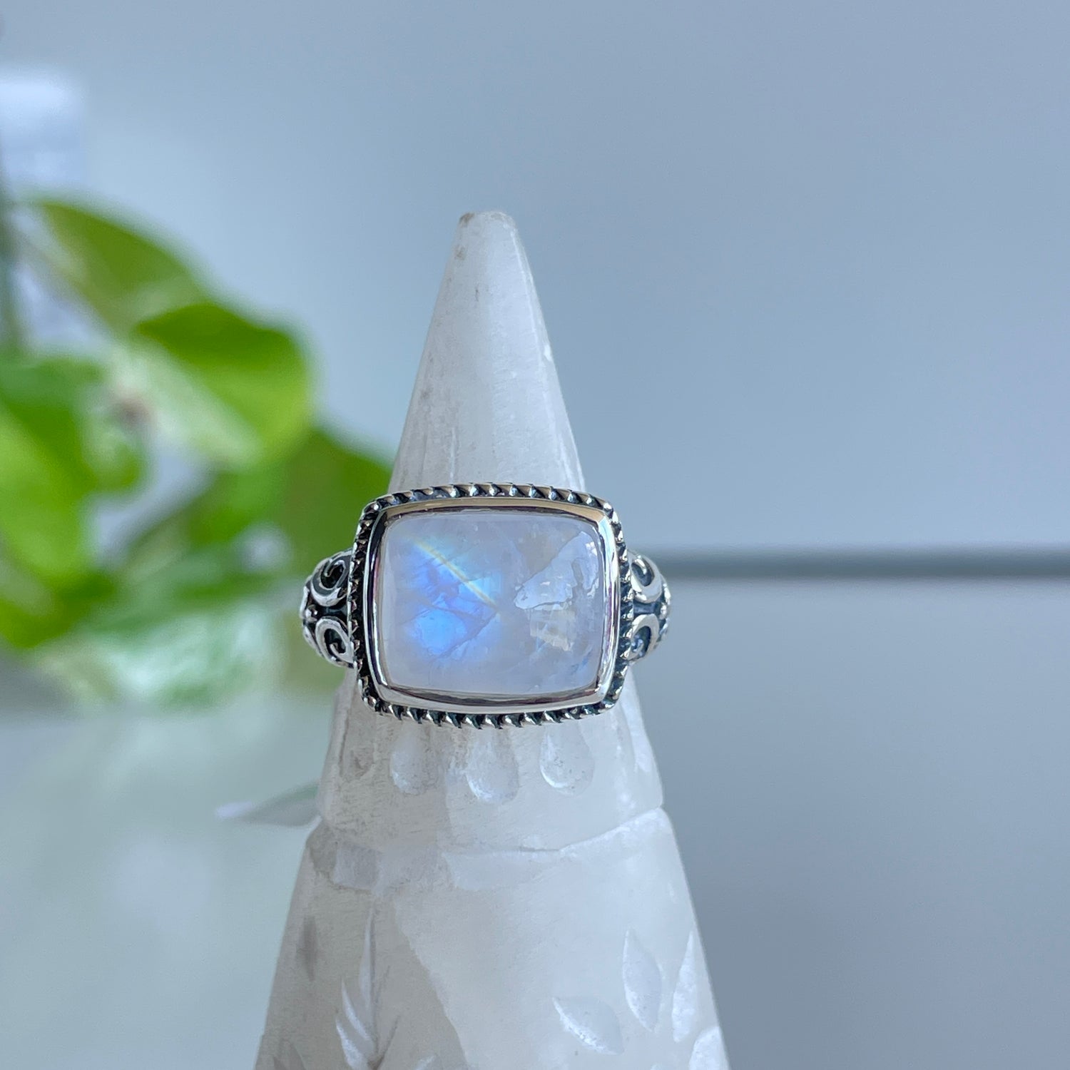 Moonstone Square Ring