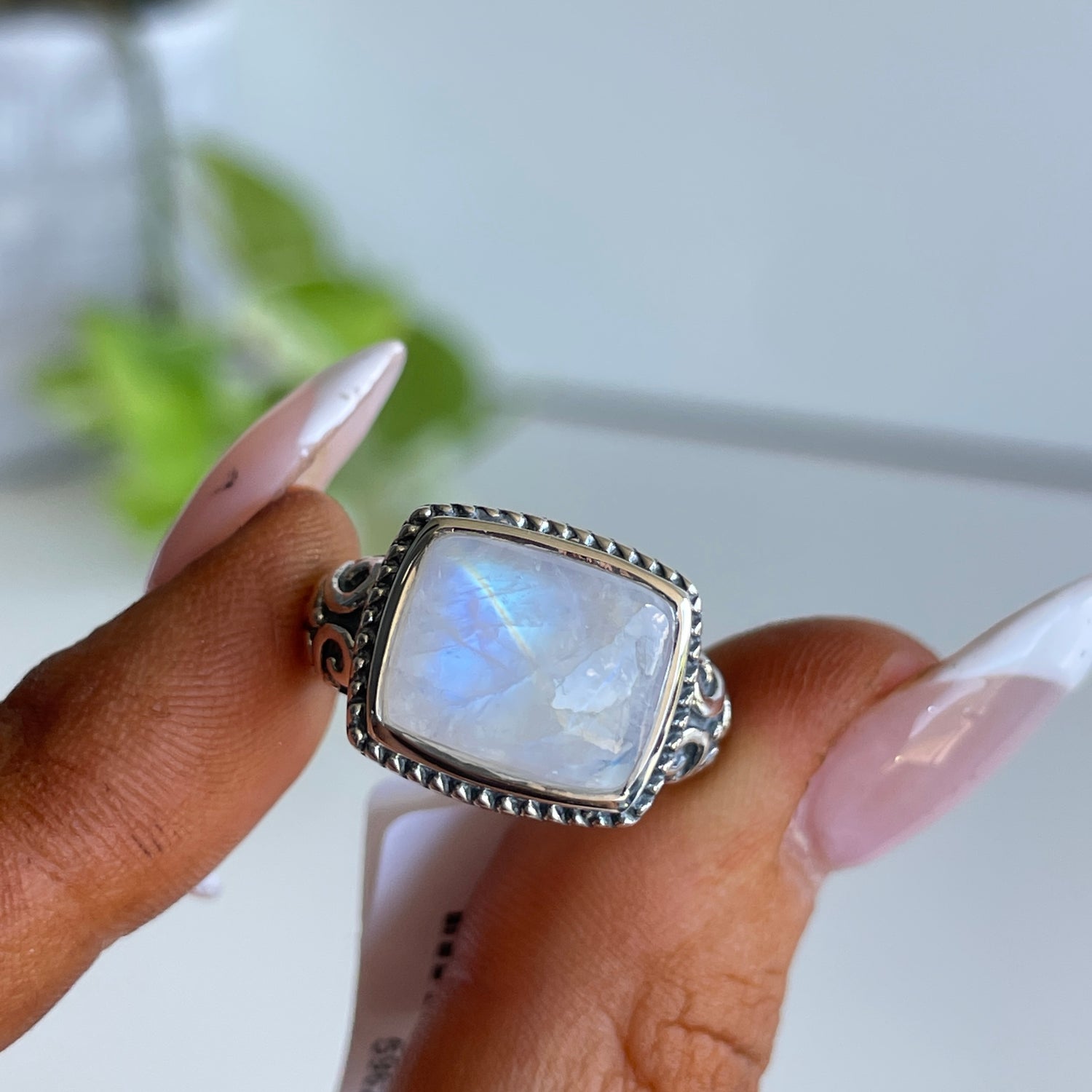 Moonstone Square Ring