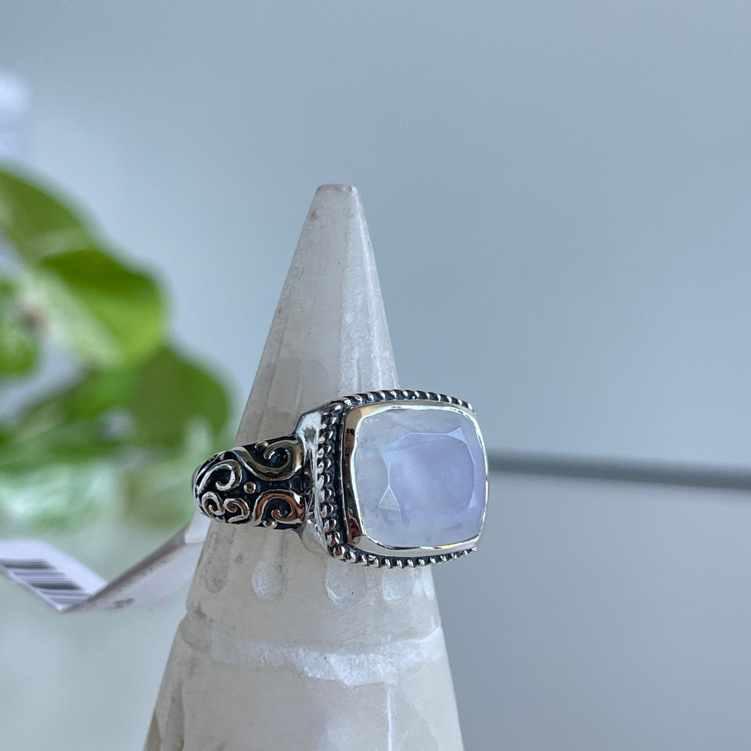Moonstone Square Faceted Ring
