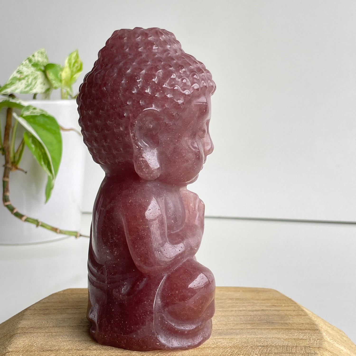 Strawberry Quartz Buddha 1