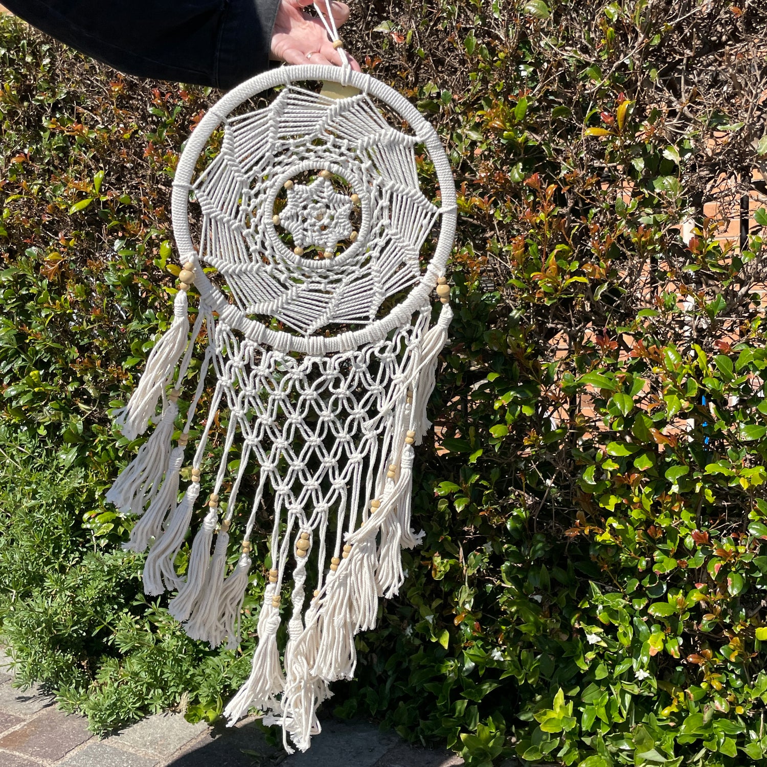 Cream Macrame Dreamcatcher Star DC60