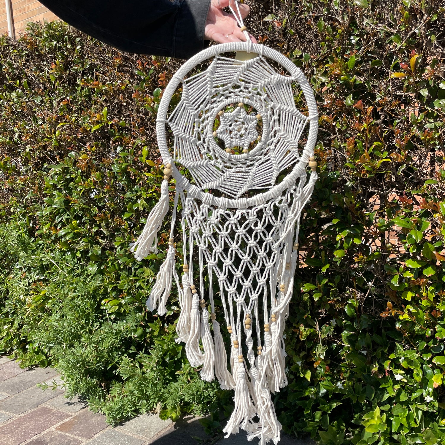 Cream Macrame Dreamcatcher Star DC60