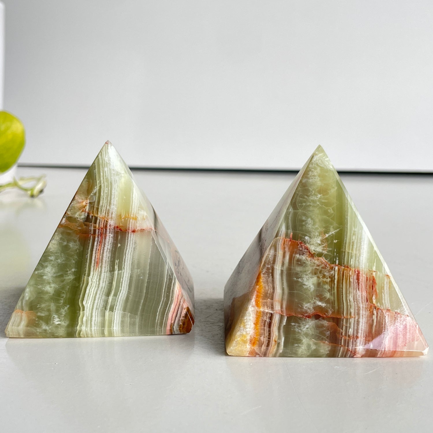 Green Onyx Pyramids