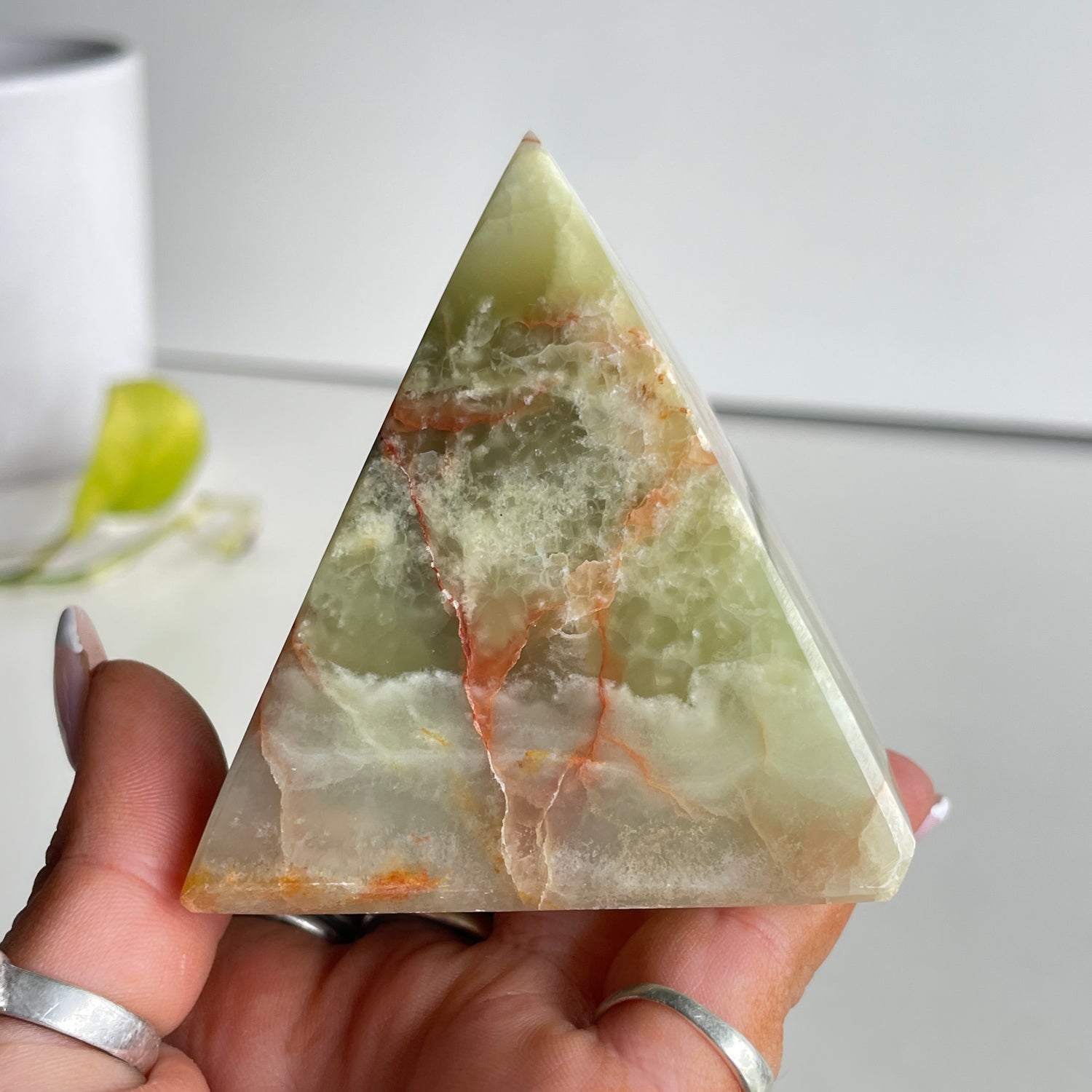 Green Onyx Pyramids