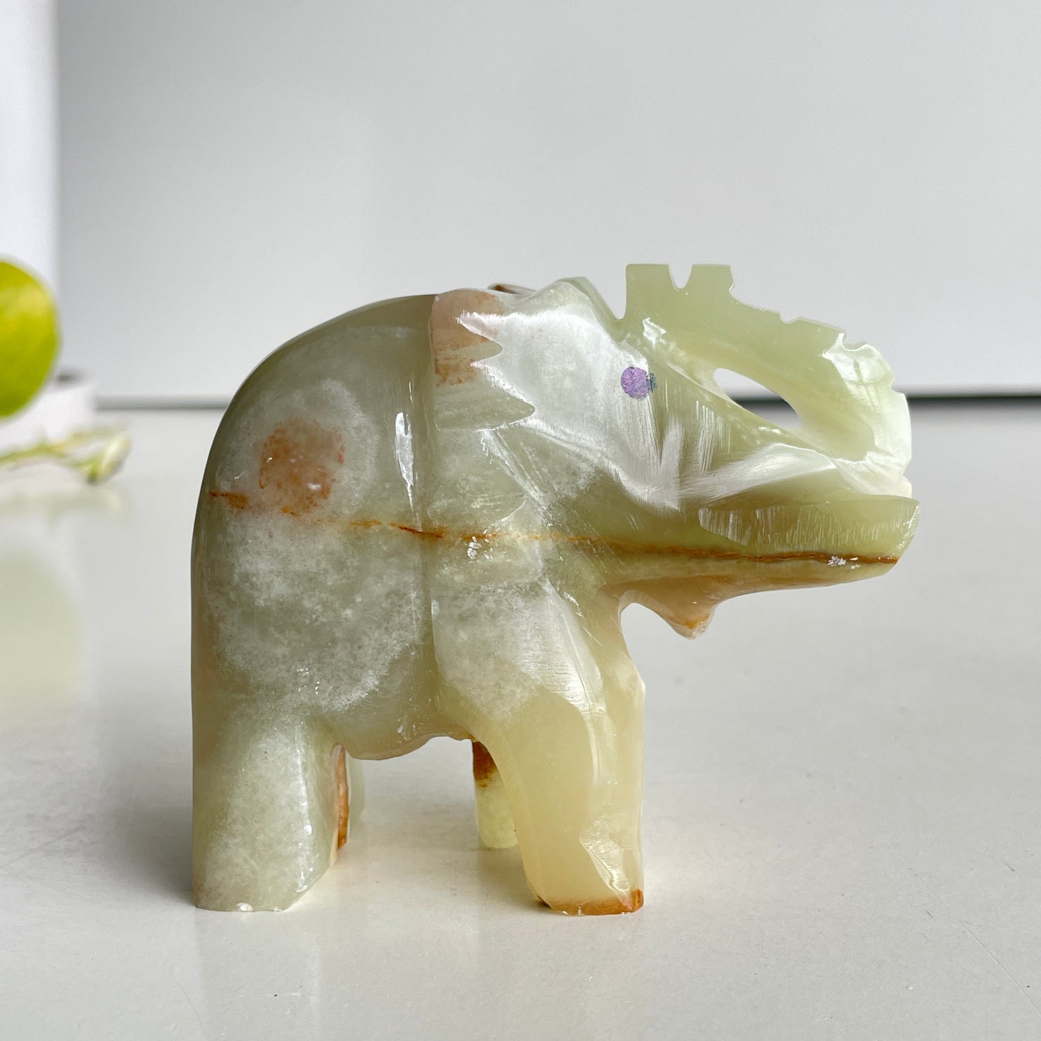 Green Onyx Elephants