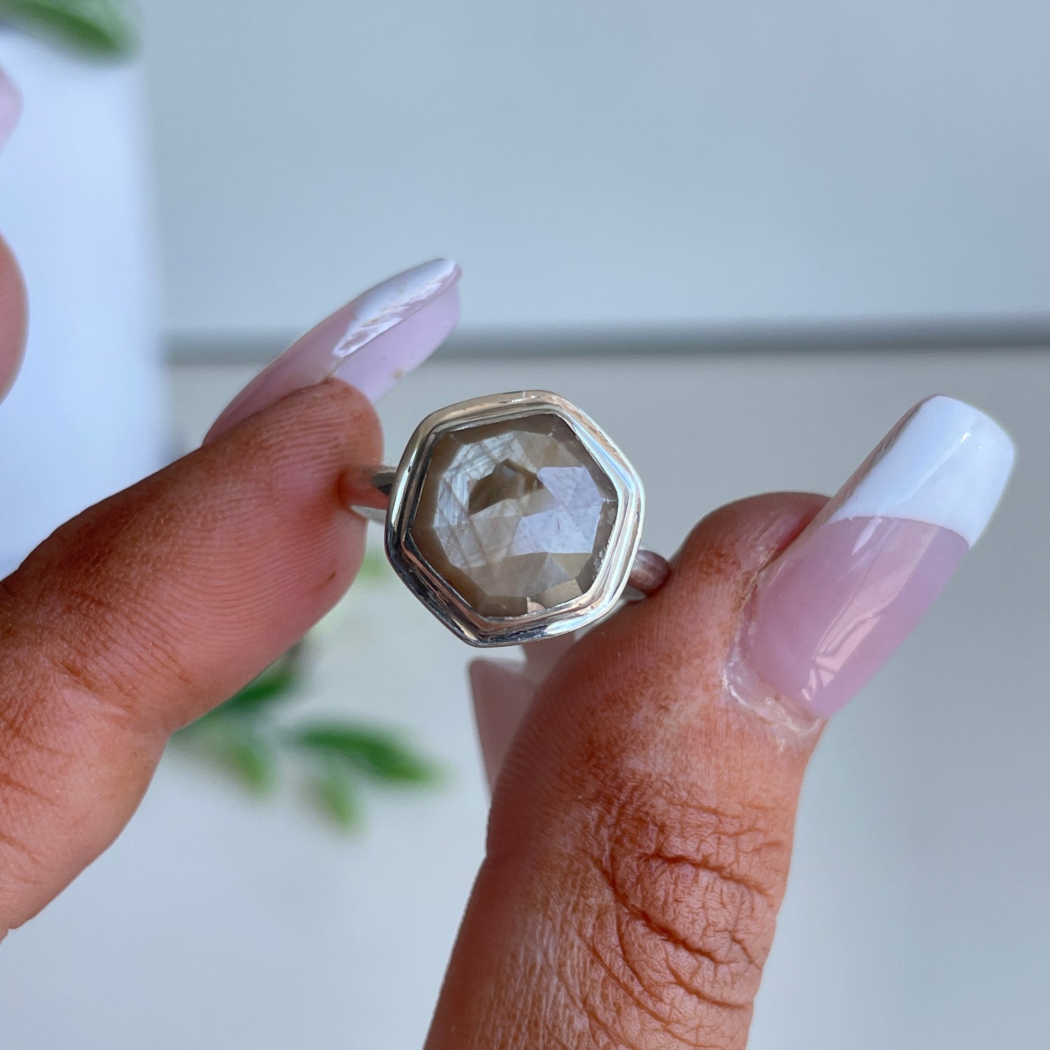 Golden Sheen Sapphire Ring Sz7.5