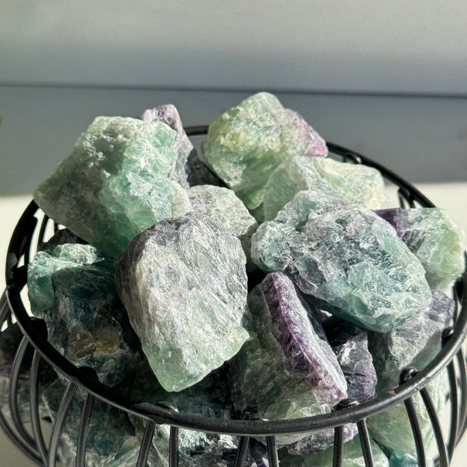 Fluorite Crystal Cage Lamp