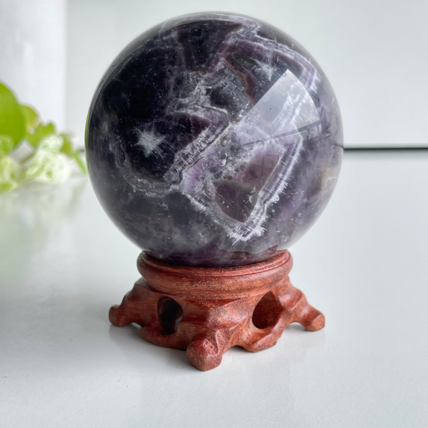 Chevron Amethyst Sphere 7.8cm
