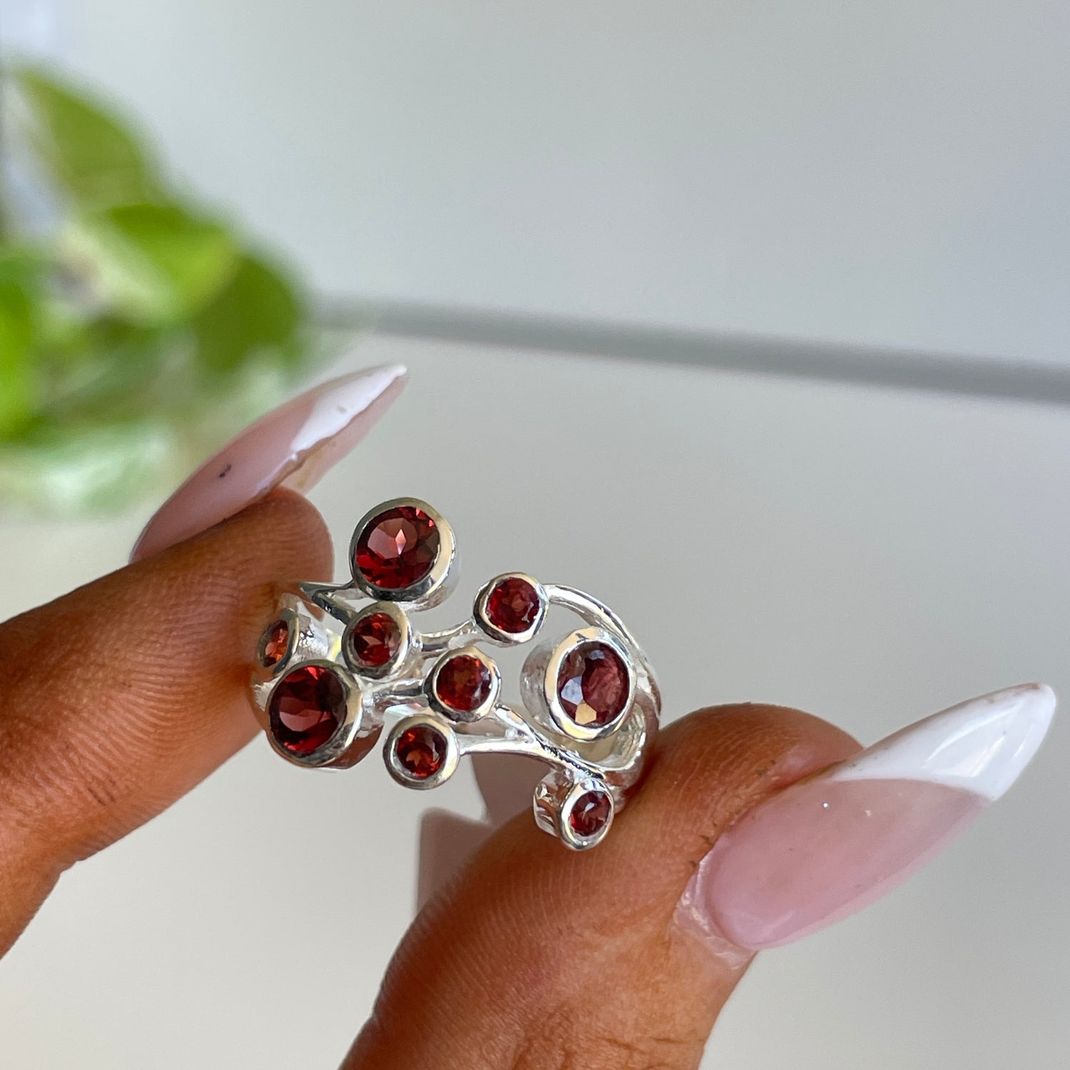 Garnet Multi Stone Ring R3804