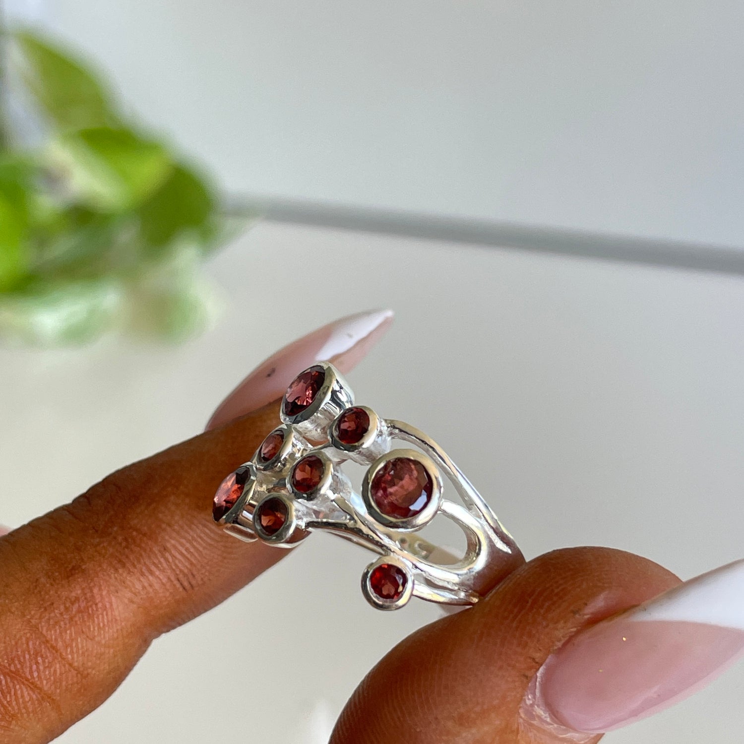 Garnet Multi Stone Ring R3804