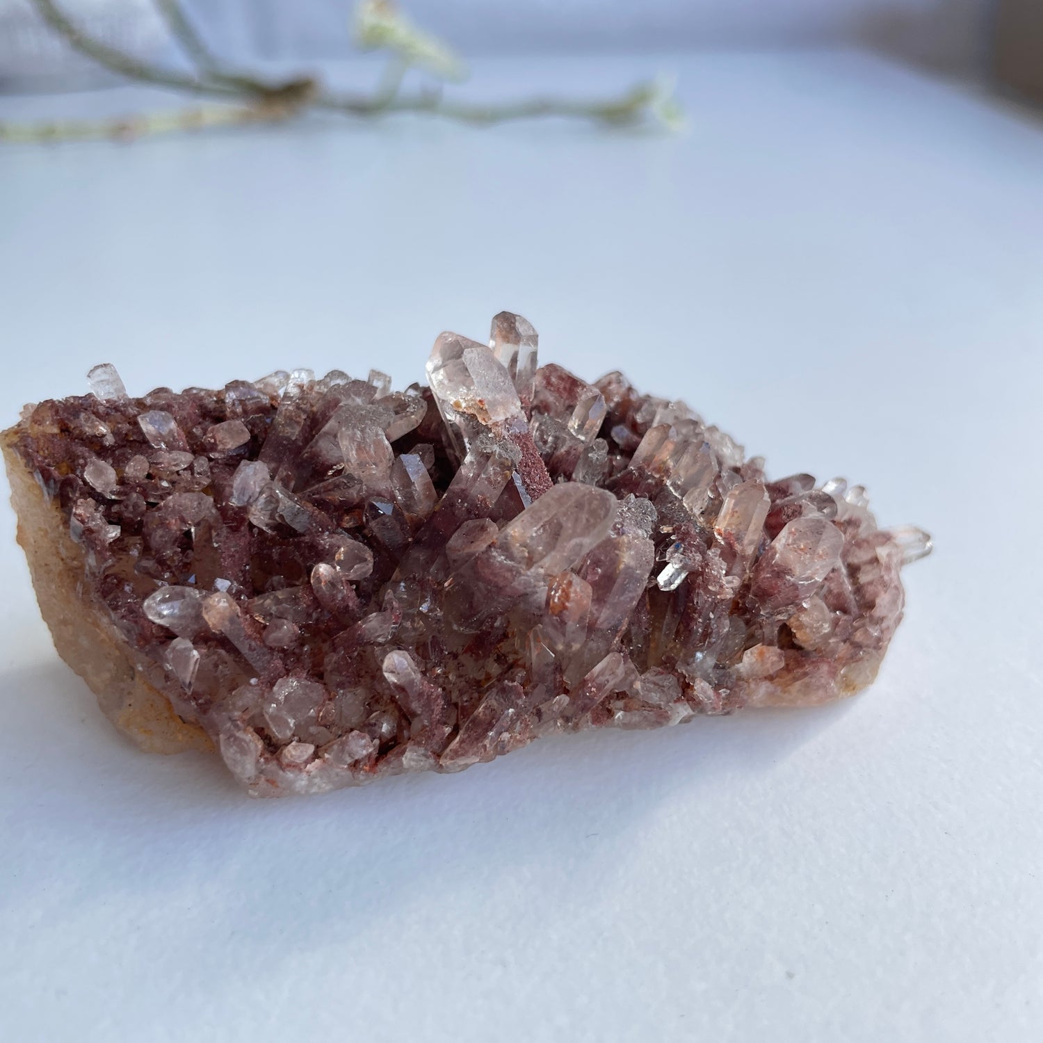 Red Phantom Quartz Cluster 104g
