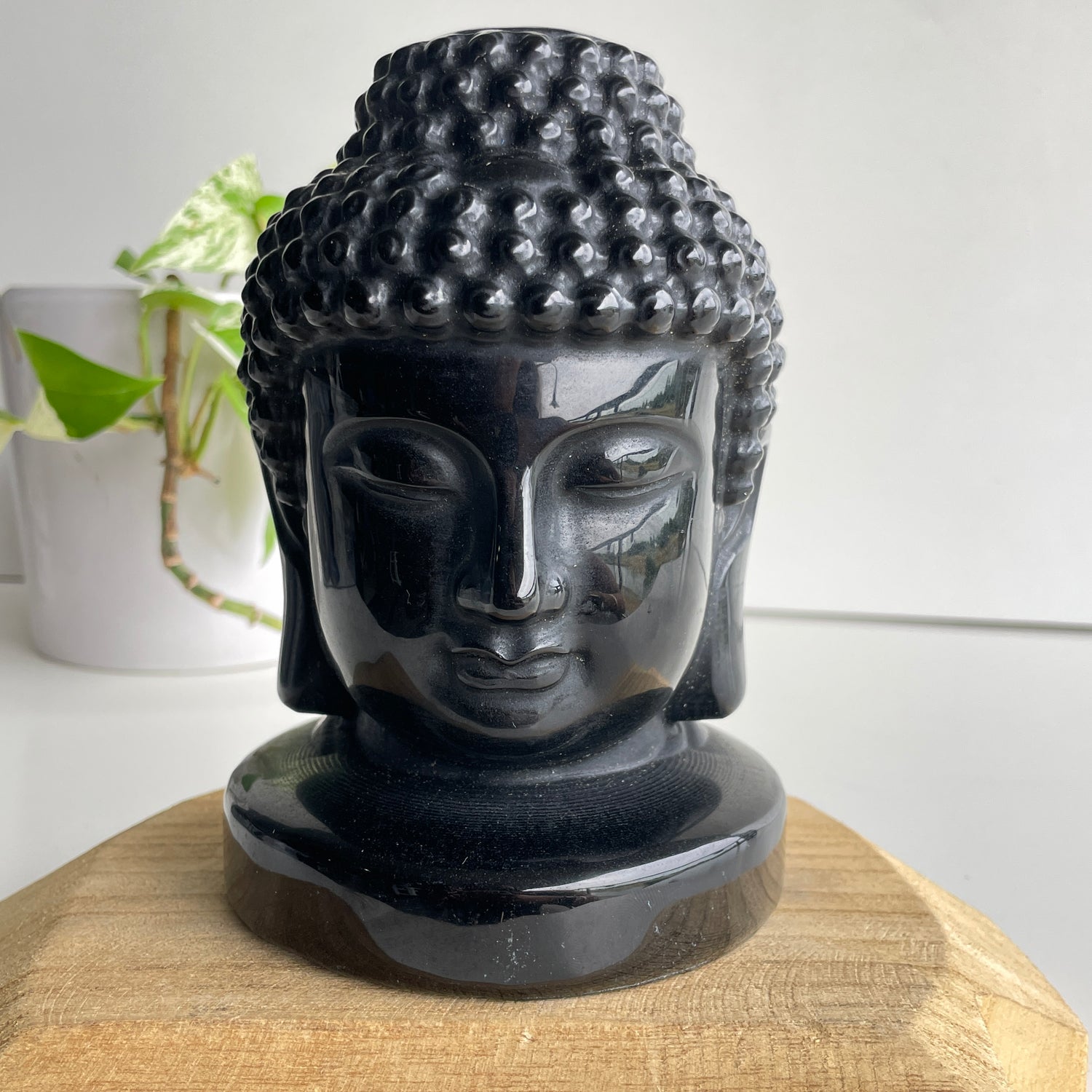 Black Obsidian Buddha Head 3