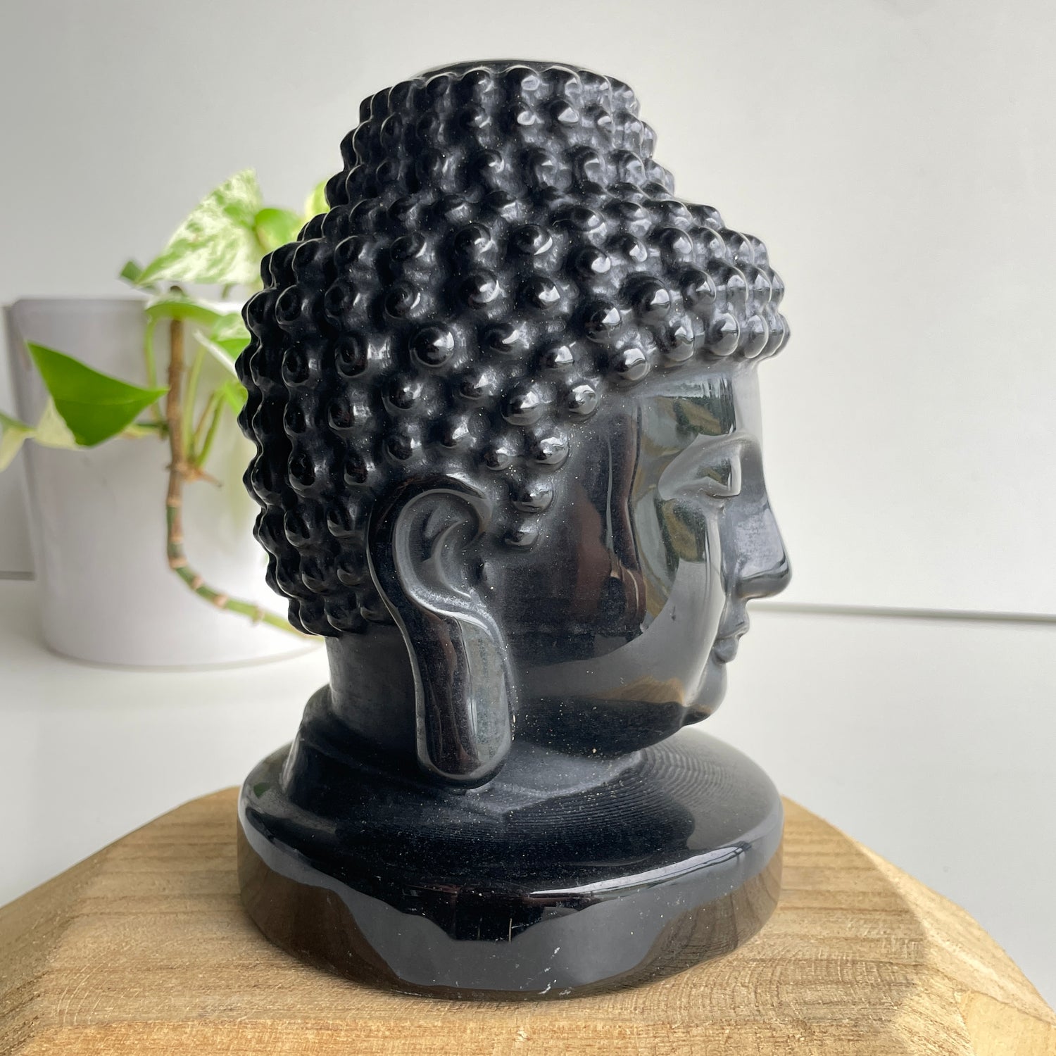 Black Obsidian Buddha Head 3