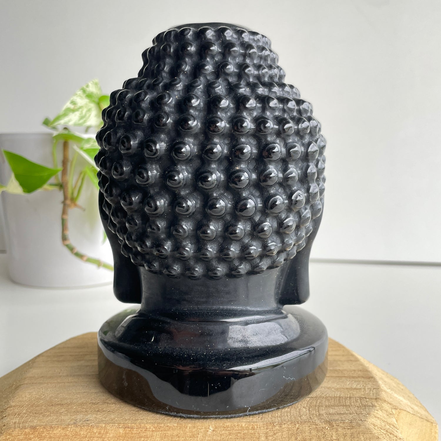 Black Obsidian Buddha Head 3