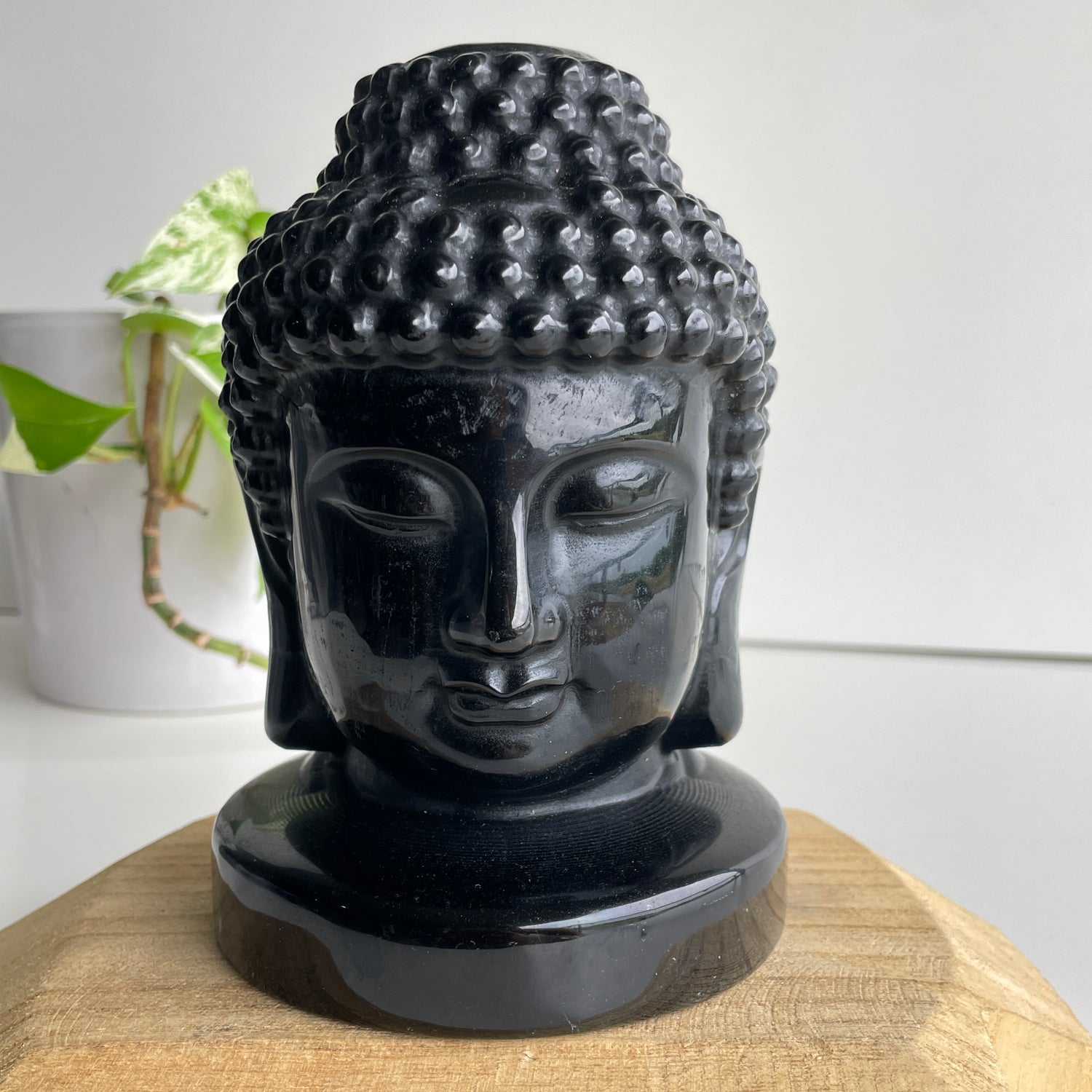 Black Obsidian Buddha Head 1