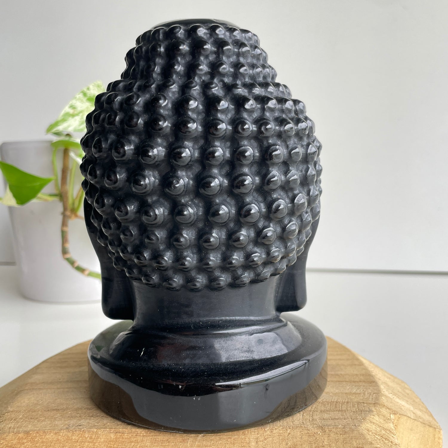 Black Obsidian Buddha Head 1