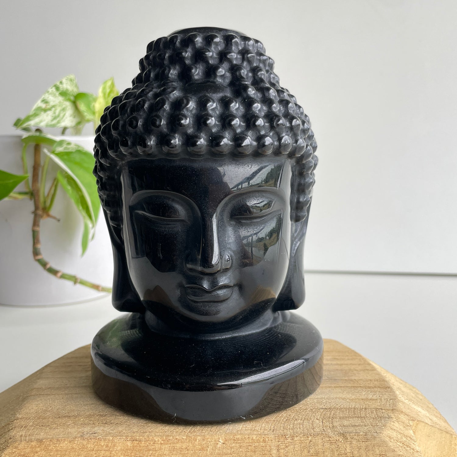 Black Obsidian Buddha Head 2