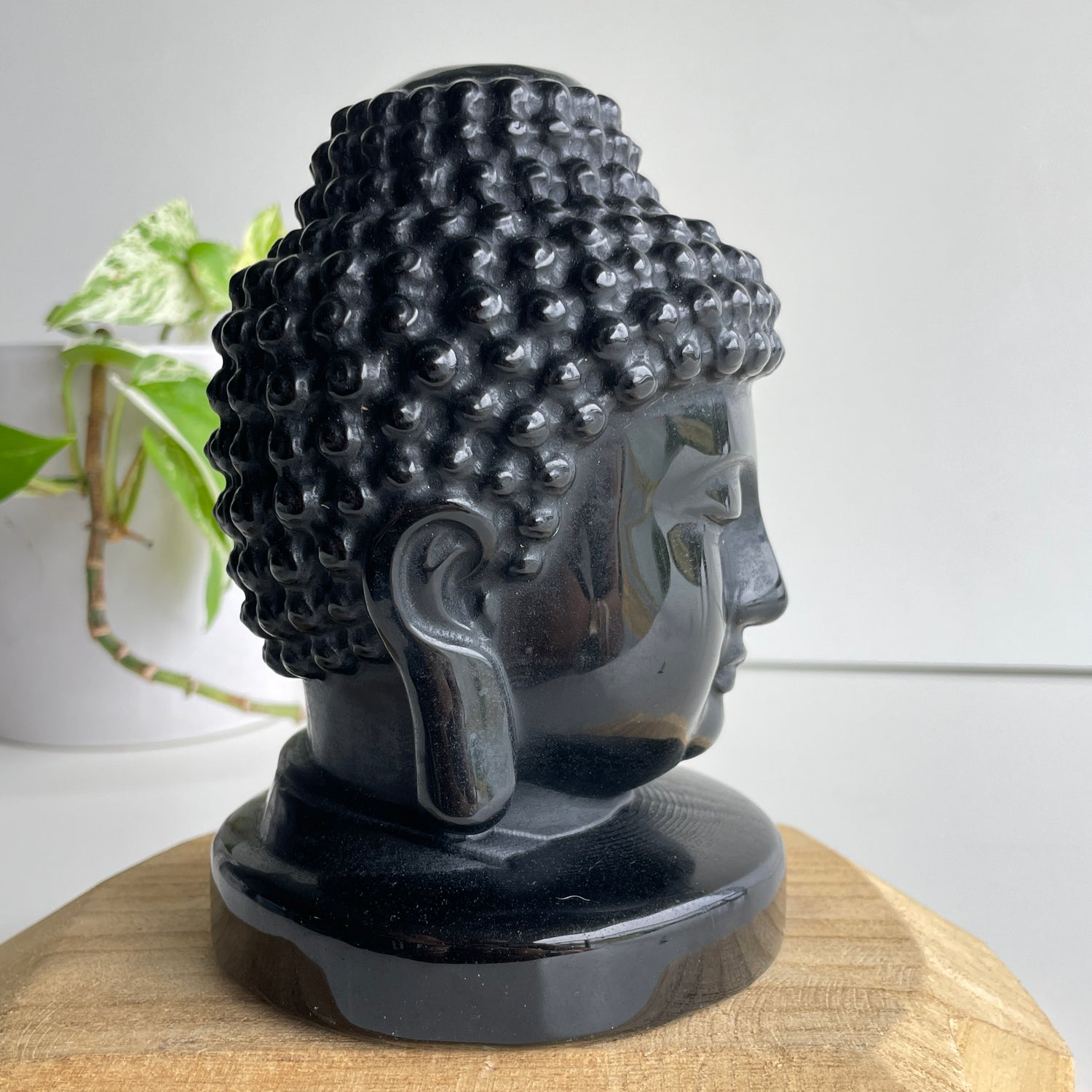 Black Obsidian Buddha Head 2