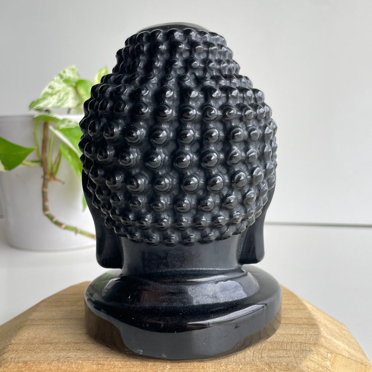 Black Obsidian Buddha Head 2