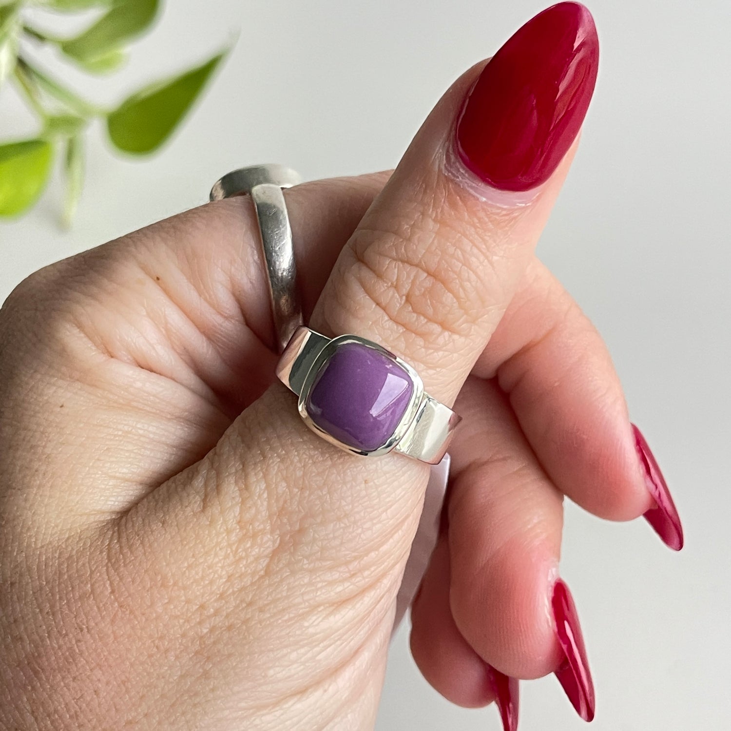 Phosphosiderite Square Ring Sz8