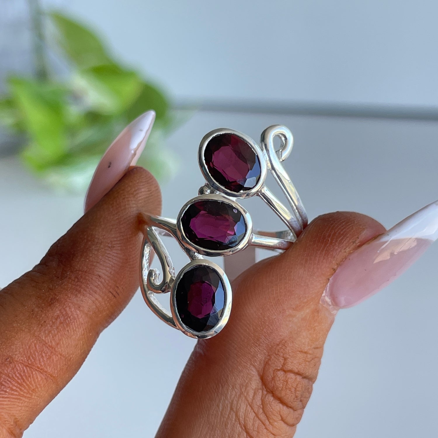 Garnet Multi Stone Ring