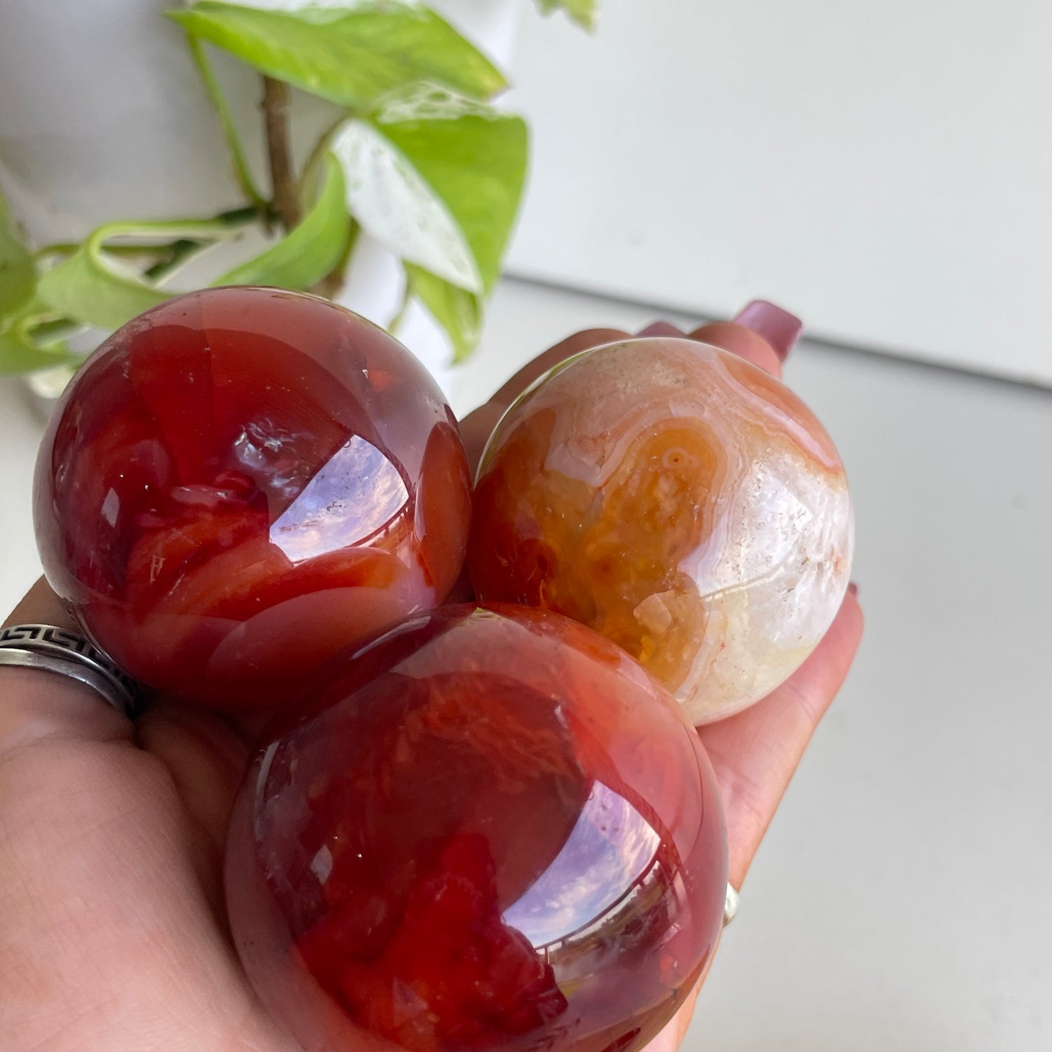 Carnelian Sphere 4.5cm - 5cm