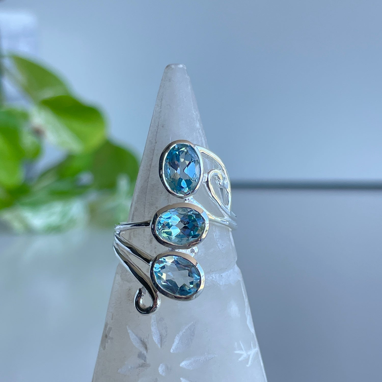 Blue Topaz Multi Stone Ring