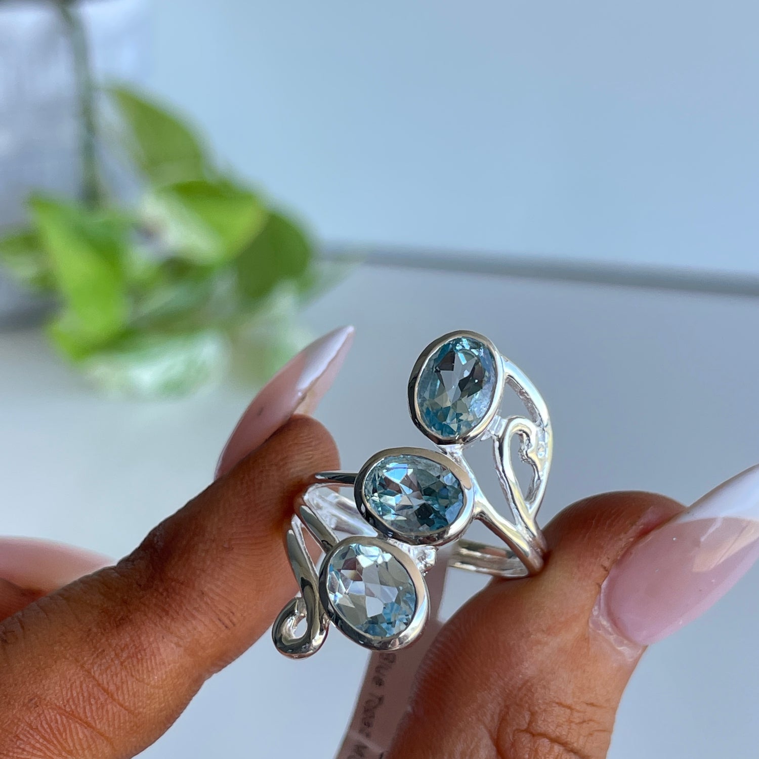 Blue Topaz Multi Stone Ring
