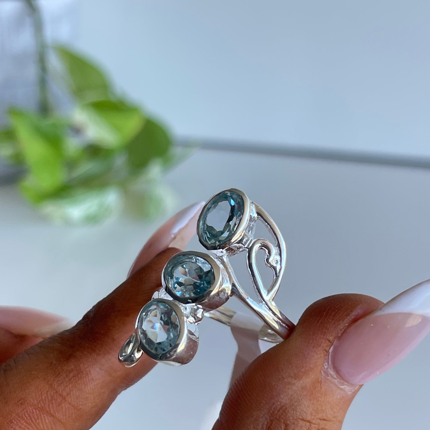 Blue Topaz Multi Stone Ring