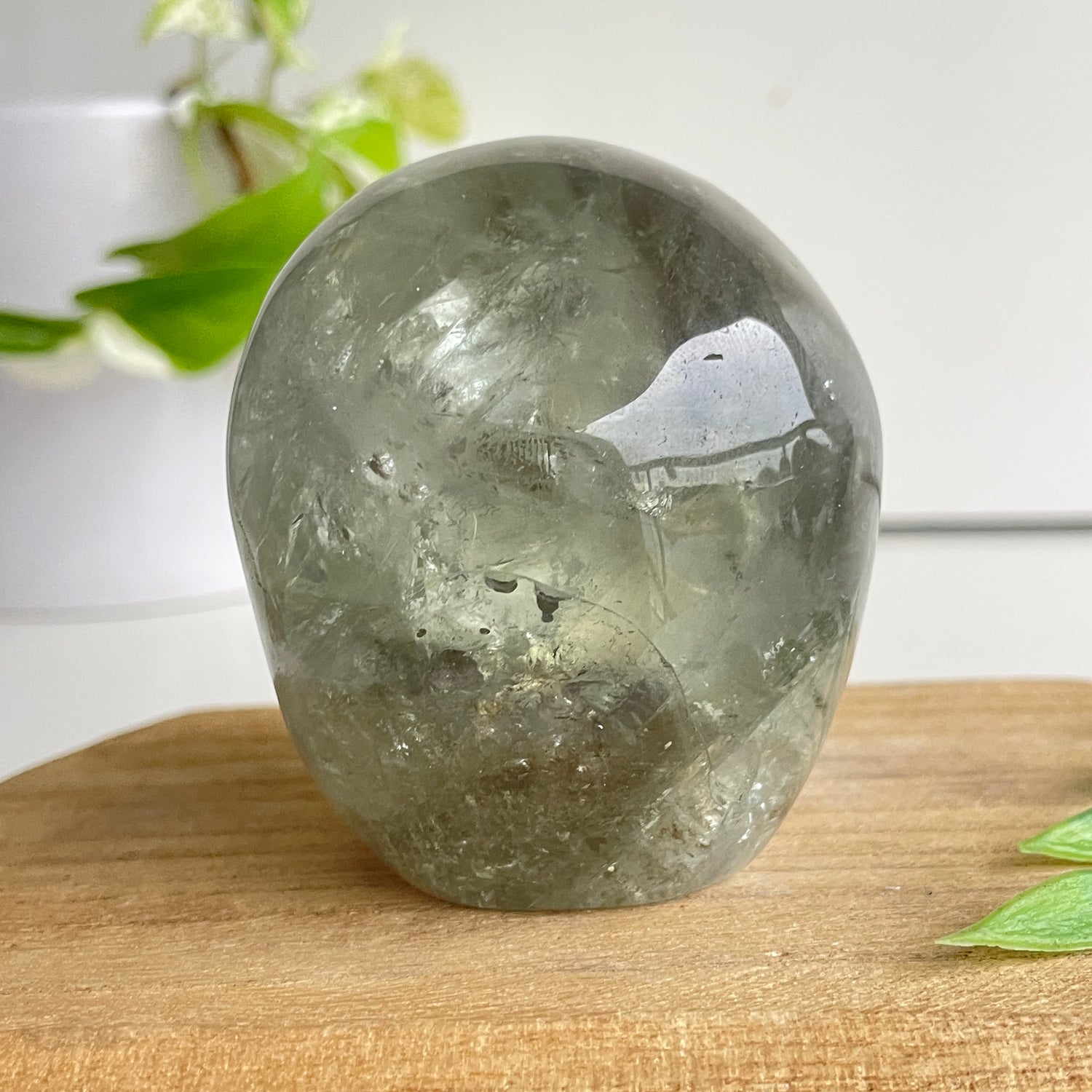 Prasiolite Green Amethyst Skull