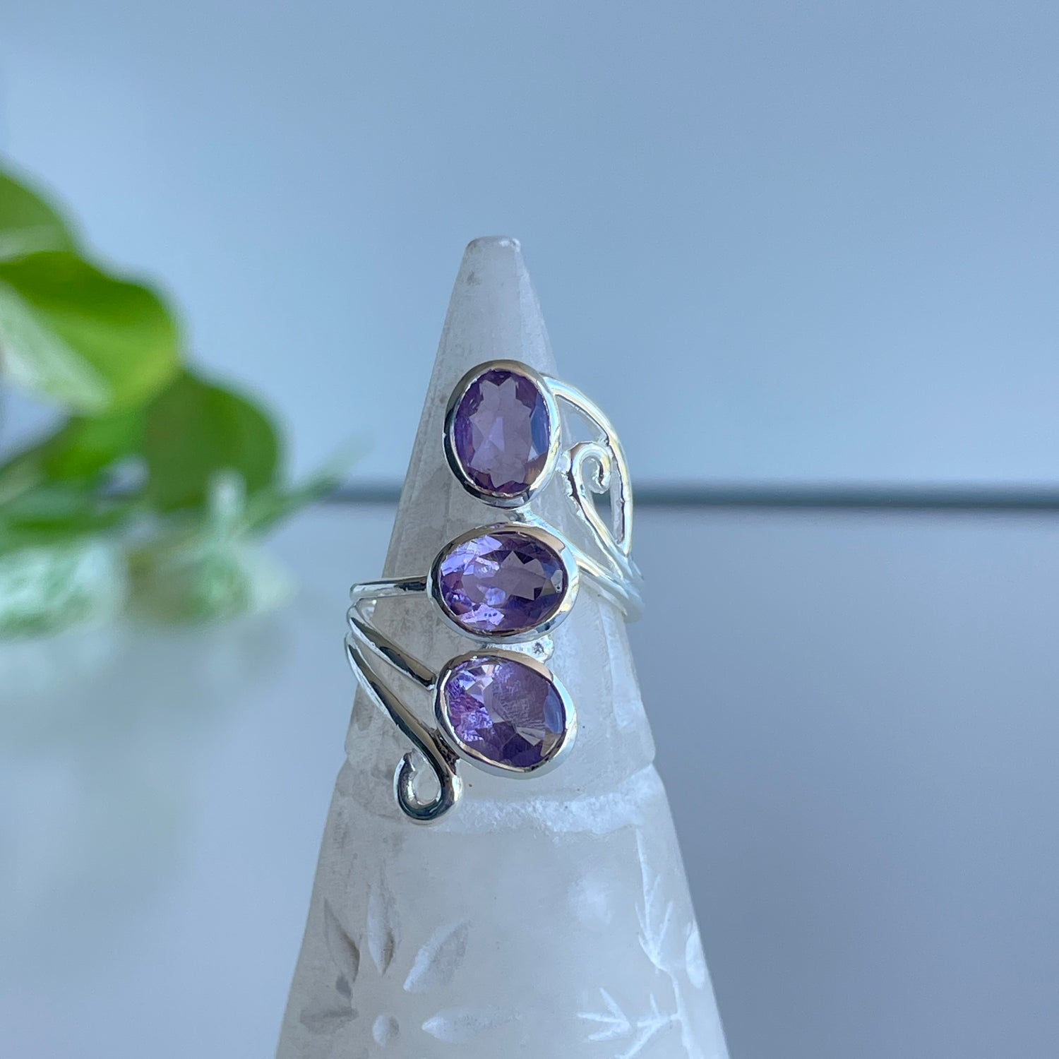 Amethyst Multi Stone Ring Sz7