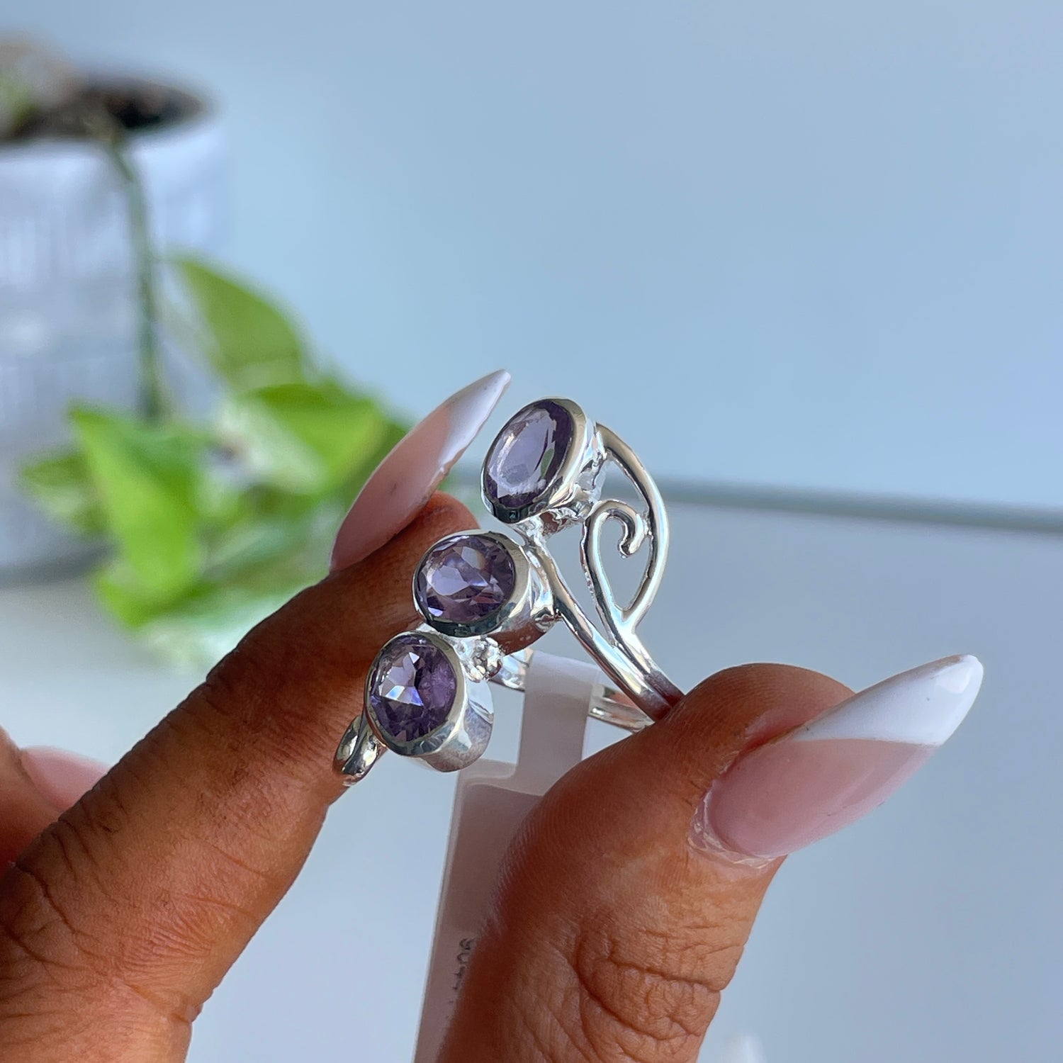Amethyst Multi Stone Ring Sz7