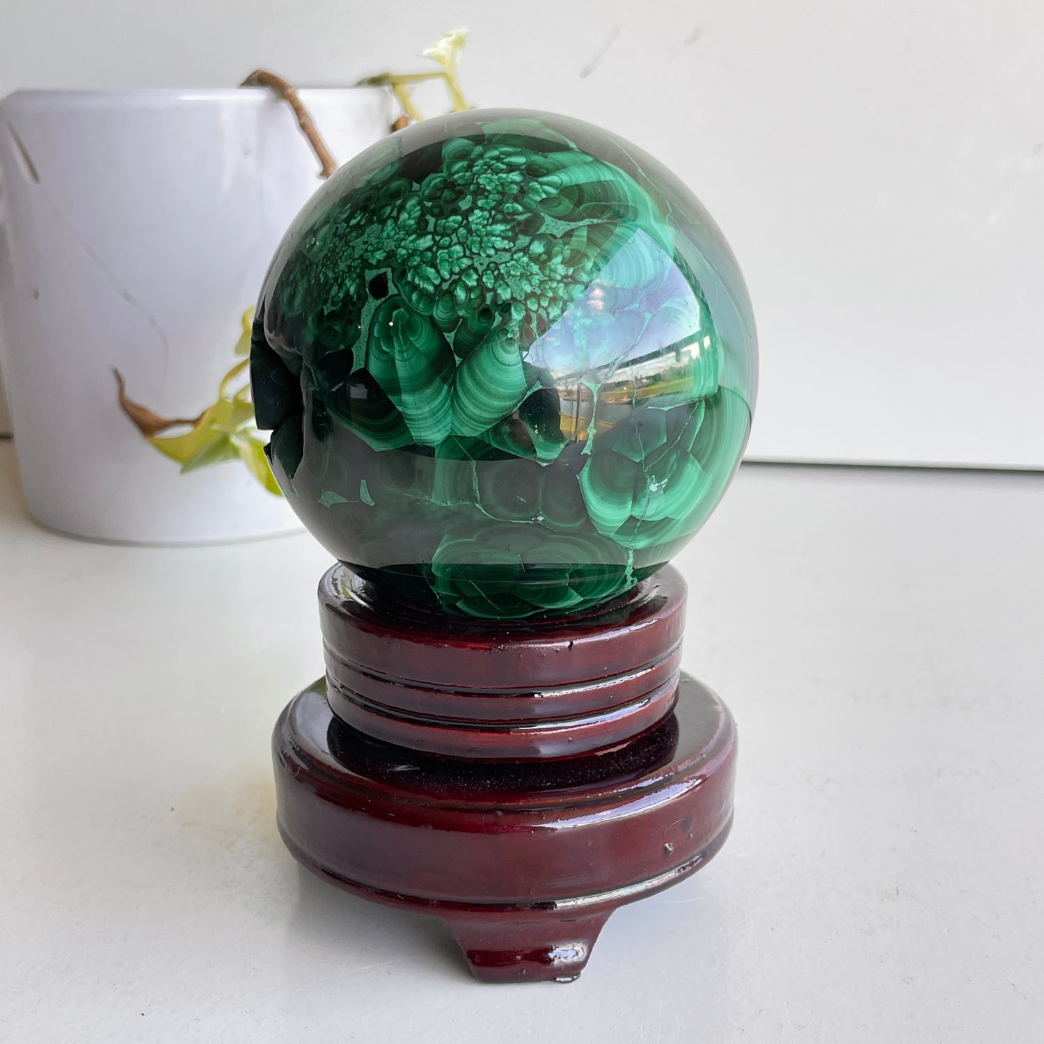 Malachite Sphere 8.8cm