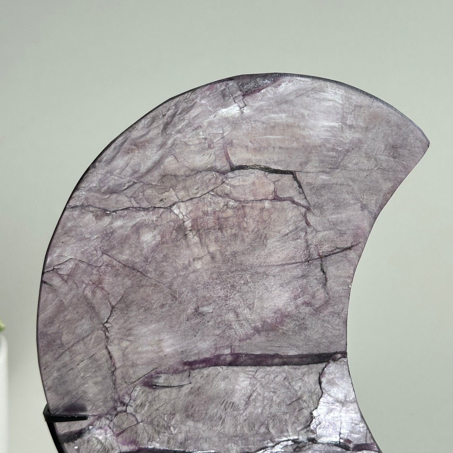 Lepidolite Moon In Stand 5