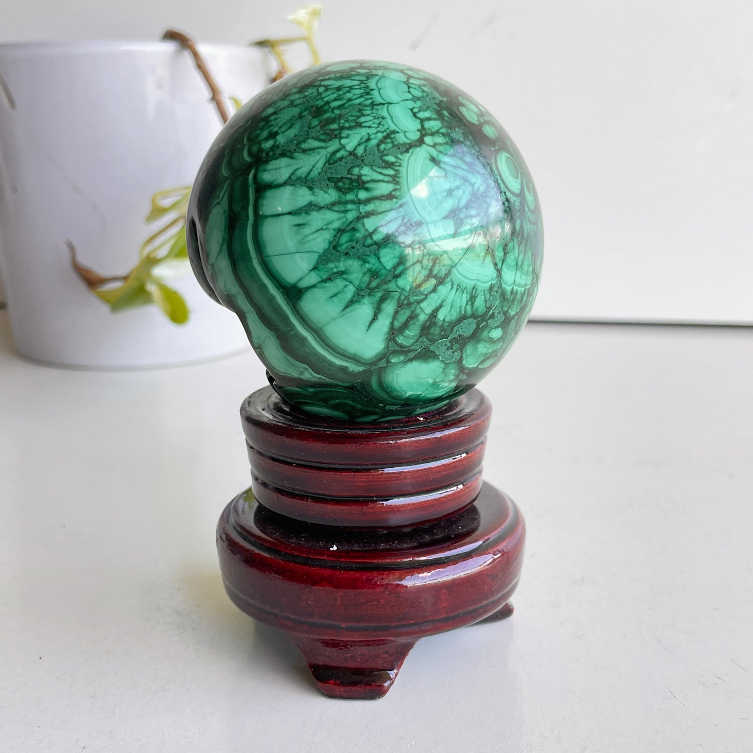 Malachite Sphere 7.4cm
