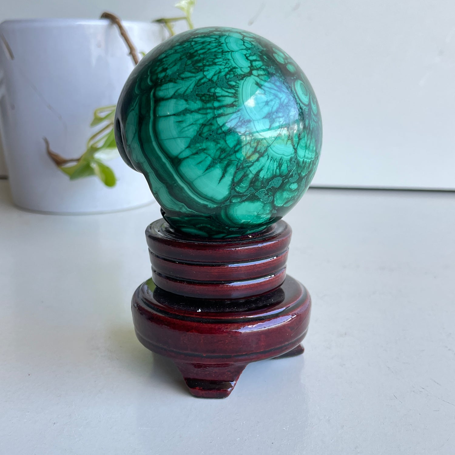 Malachite Sphere 7.4cm
