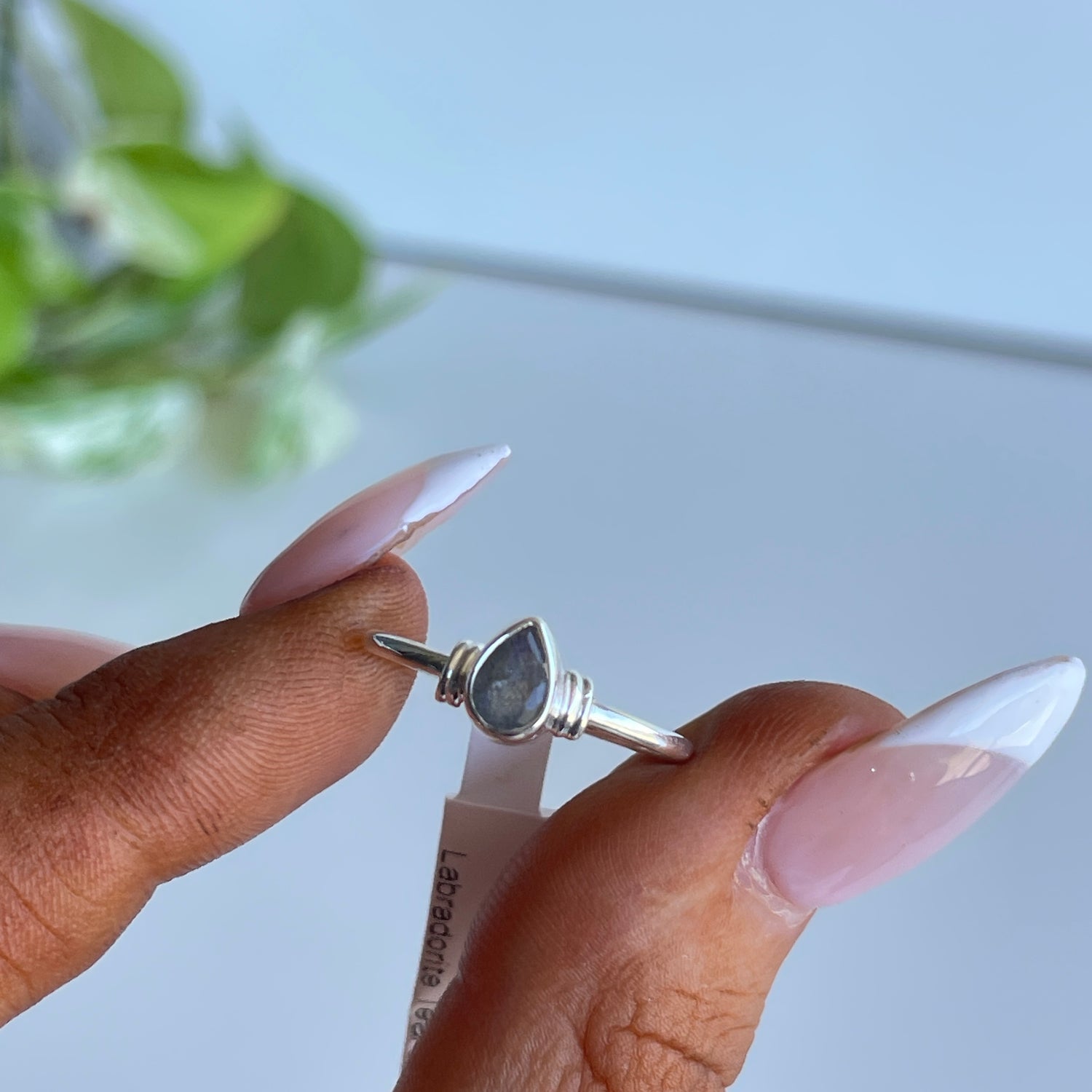 Labradorite Teardrop Ring R4814