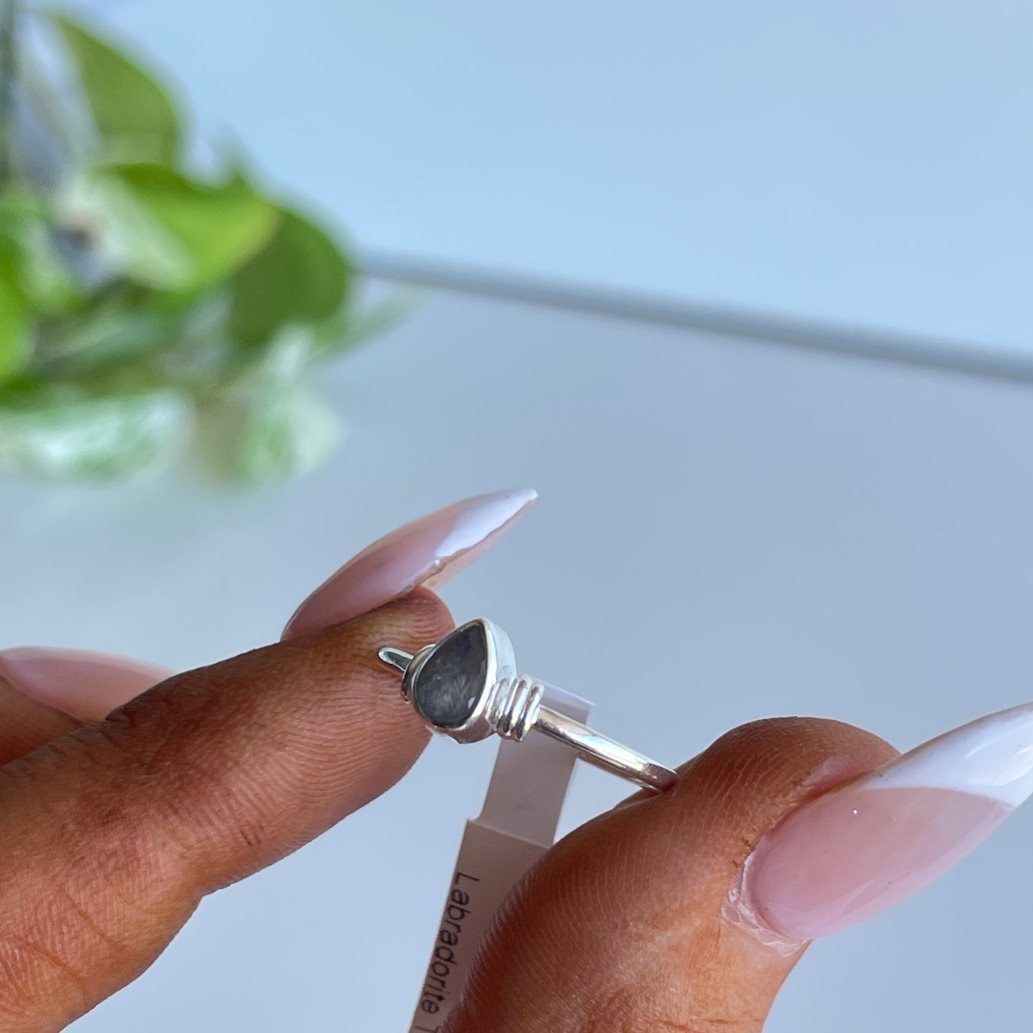 Labradorite Teardrop Ring R4814