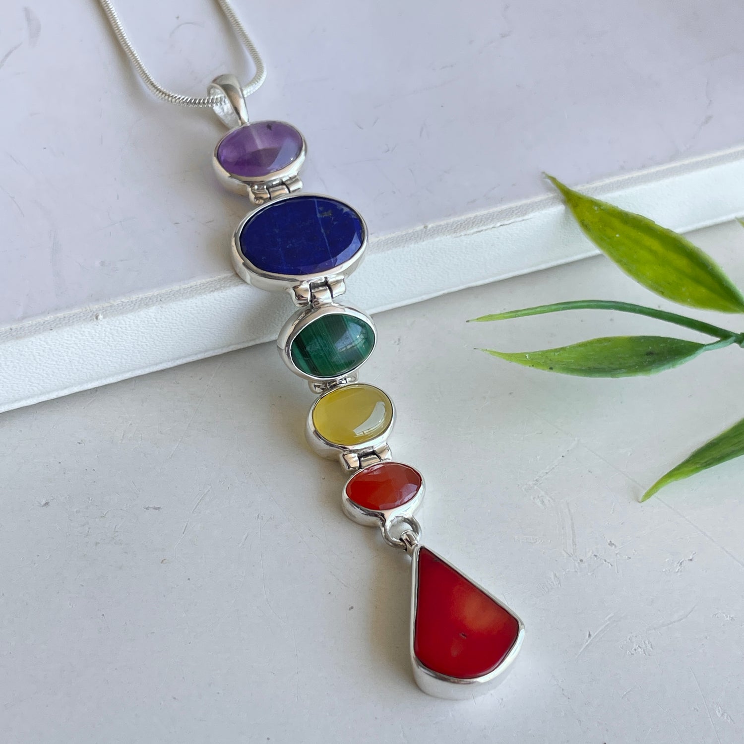 7 Crystal Chakra Pendant