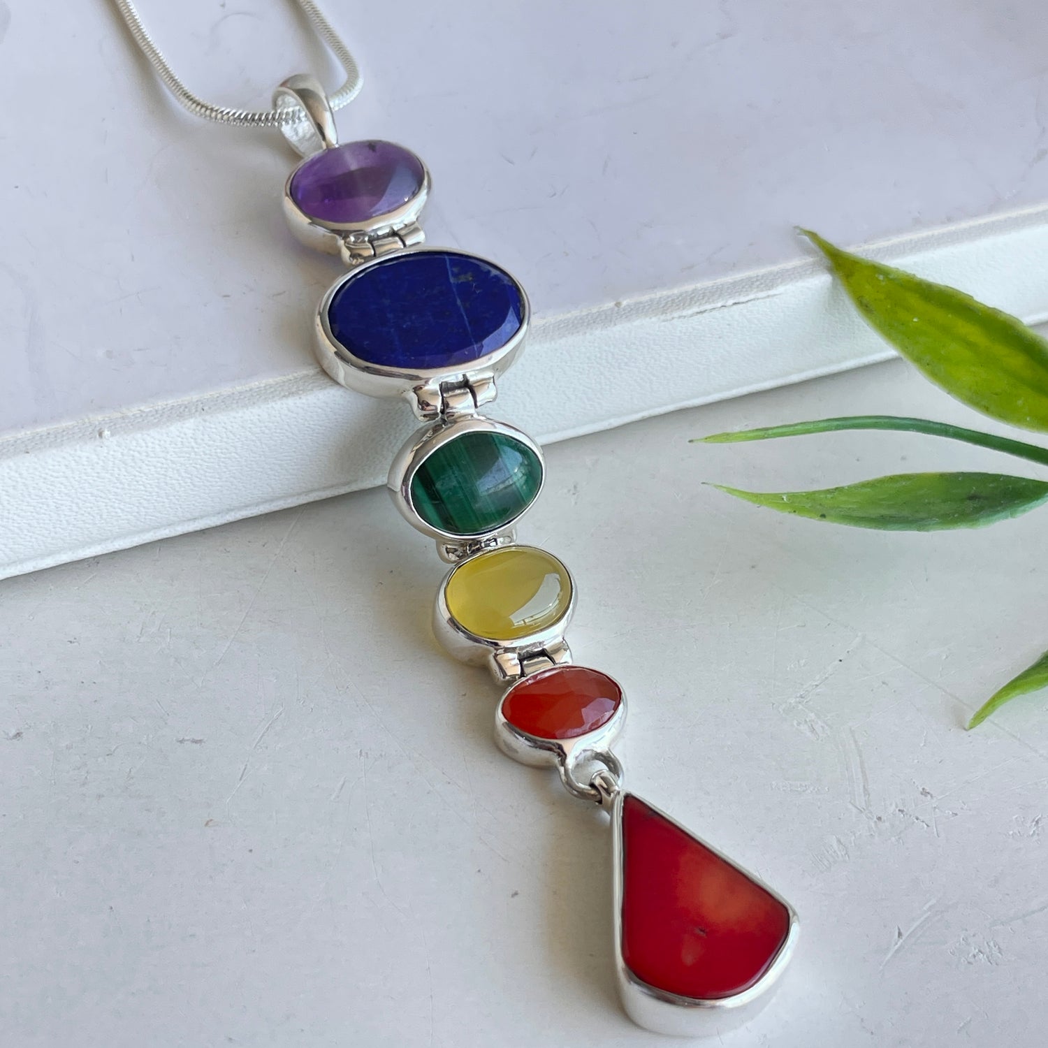7 Crystal Chakra Pendant