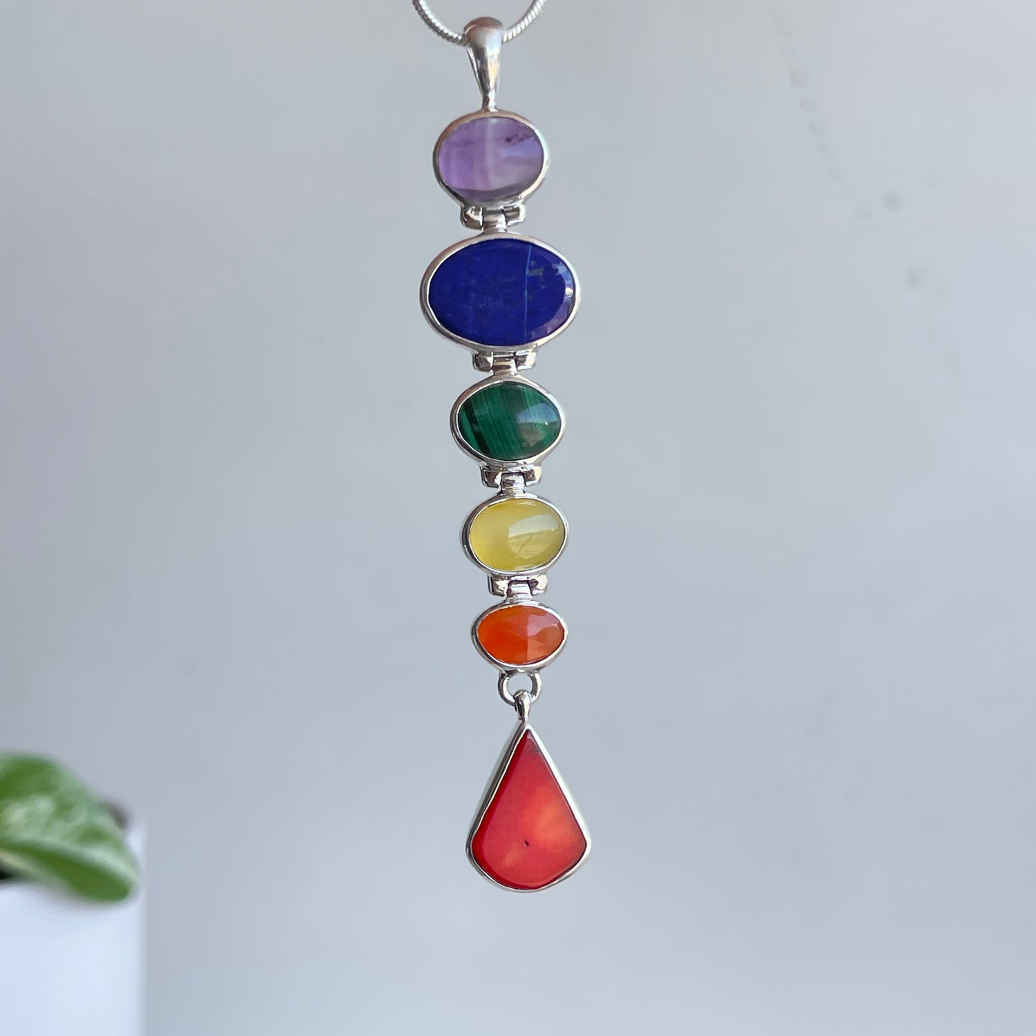 7 Crystal Chakra Pendant