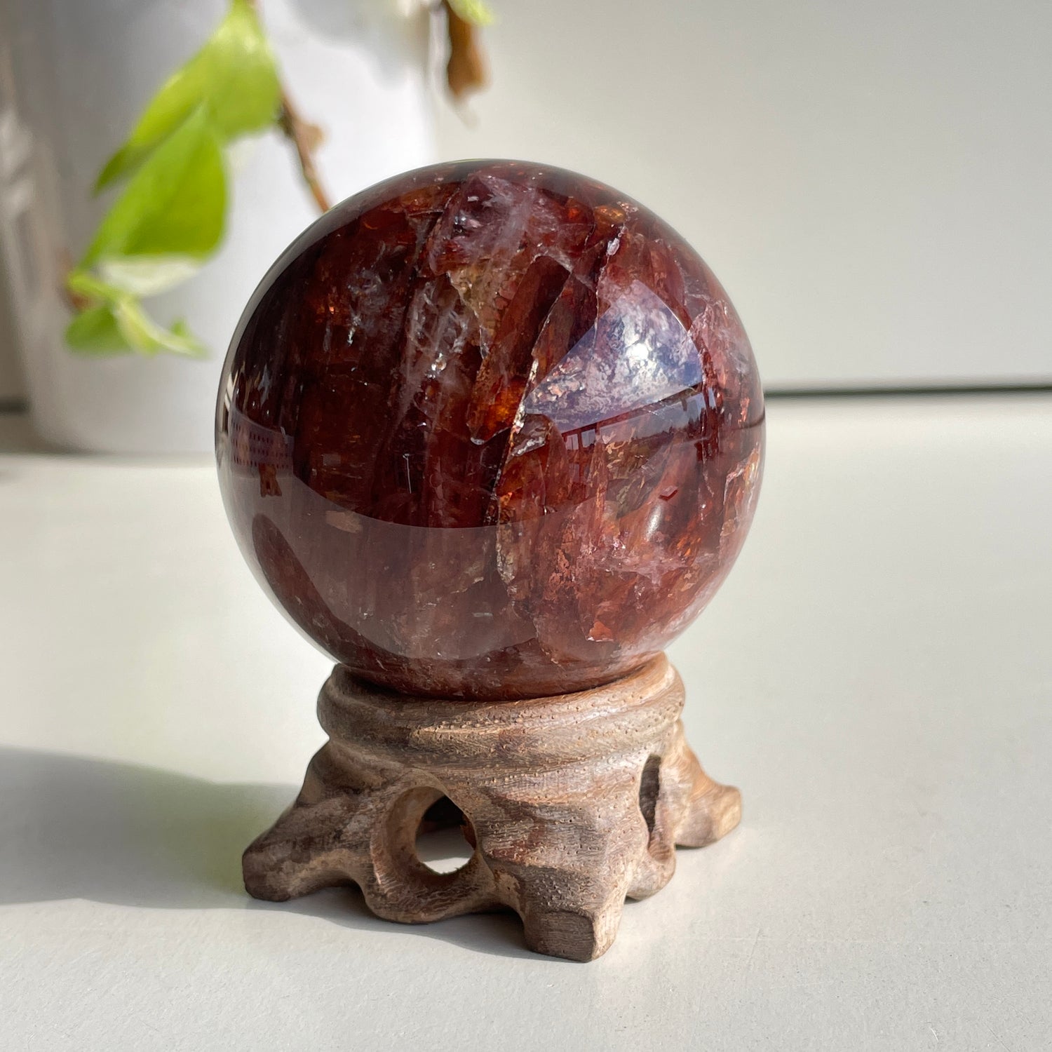 Fire Quartz Sphere - High Quality 5.7cm